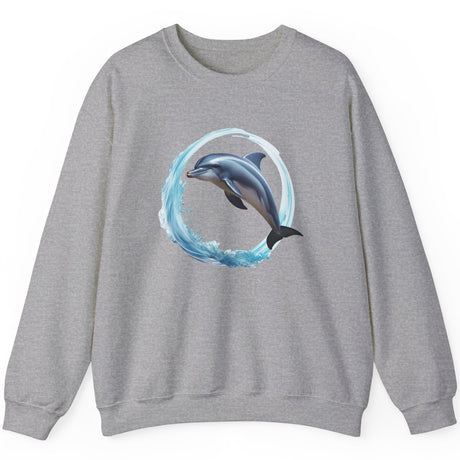 Coastal Joy dolphin sweatshirt in sport gray