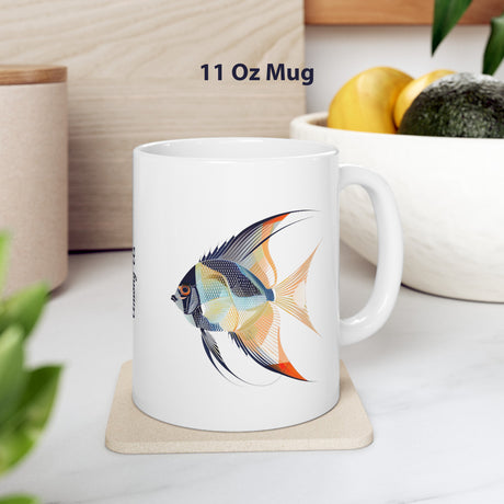 11-oz Angels Among Us Blue Vector 11 and 15 oz white mug