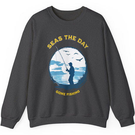 Dark heather Gone Fishing sweatshirt