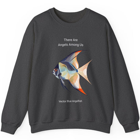 Dark heather Blue Vector Angelfish sweatshirt