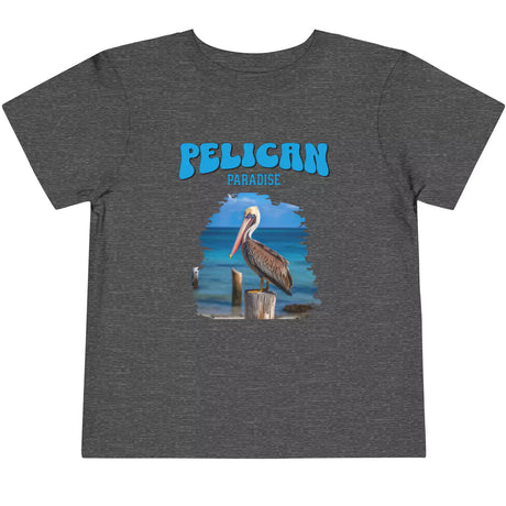 Dark heather Pelican Paradise toddler t-shirt