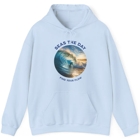 Find The Flow drawstring hoodie in light blue