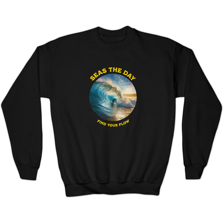 Find Your Flow youth sweatshirt in black