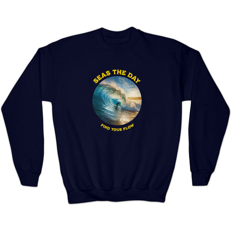 Find Your Flow youth sweatshirt in navy