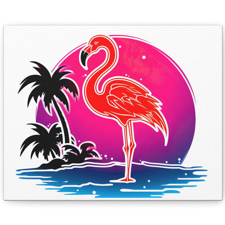 Flamingo Glow wall art 10x8