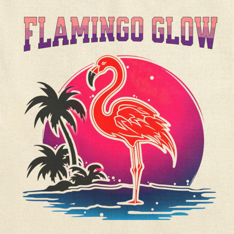 Flamingo Glow tote bag design