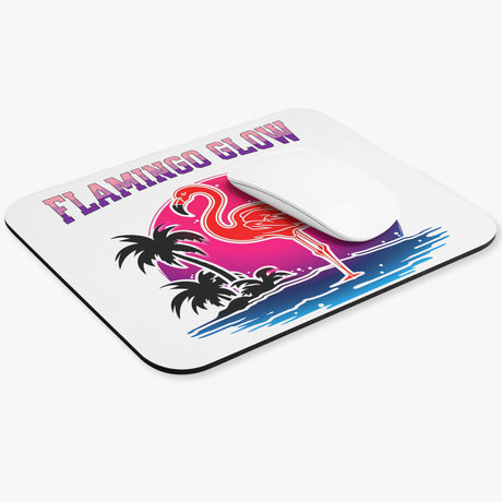 Flamingo Glow mousepad with mouse