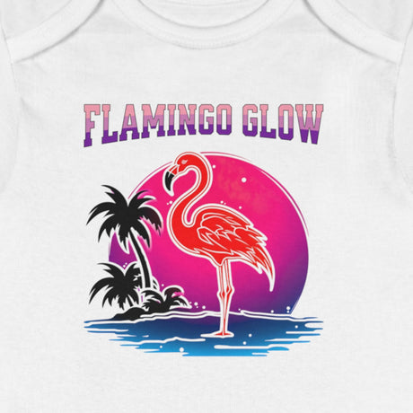 Close-up of Flamingo Glow Onesie design