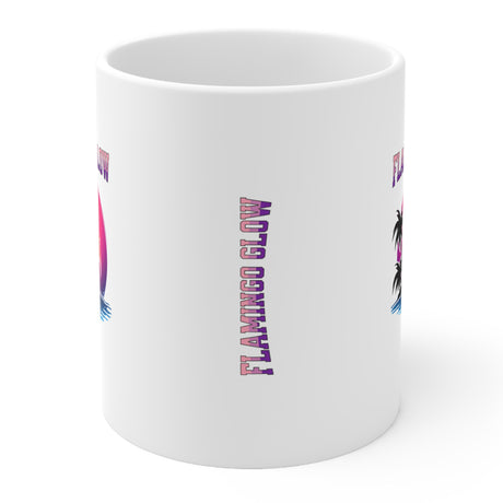 Flamingo Glow 11 oz mug side