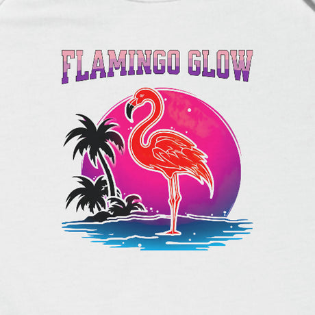 Flamingo Glow baby bodysuit design