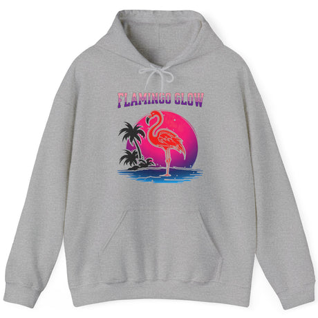 Flamingo Glow hoodie in sport gray