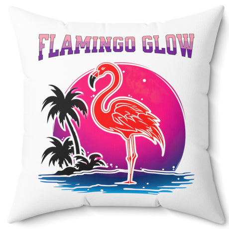 Flamingo Glow square pillow front