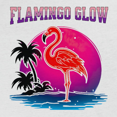 Close-up of Flamingo Glow tank top design