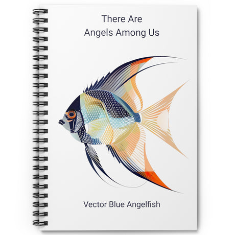 Cover Blue Vector Angelfish spiral notebook