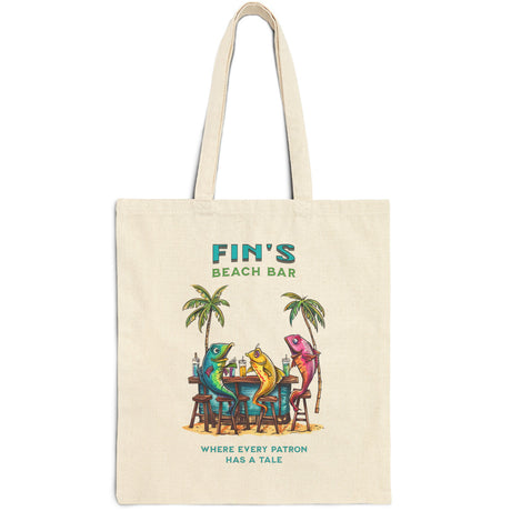 Front Fin's Beach Bar Tales tote handbag