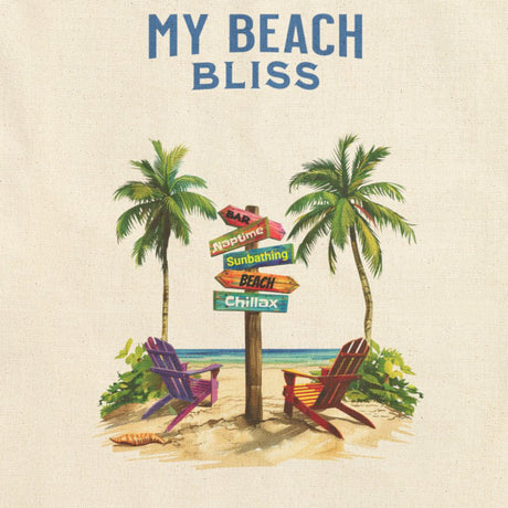 My Beach Bliss Is Chillaxing Tote Handbag