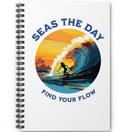 Ride The Tide spiral notebook cover