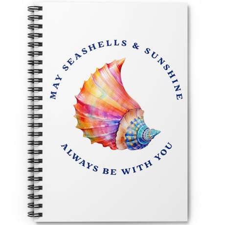 Front of Seashells And Sunshine spiral notebook