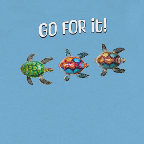 Close-up of Go For It Turtles baby Onesie design