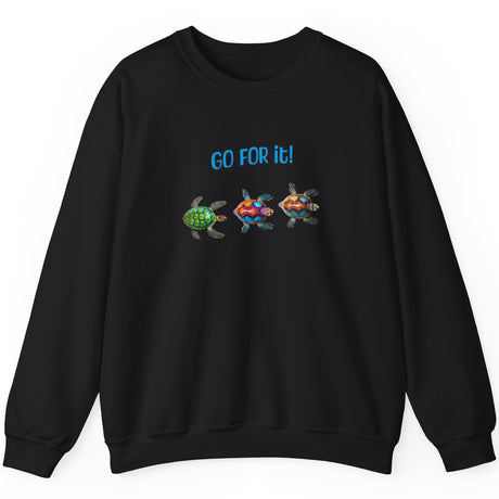 Go For It Sea Turtle sweatshirt in black