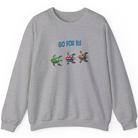 Go For It Sea Turtle sweatshirt in sport gray