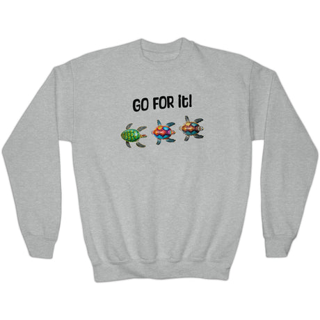 Go For It Turtles youth sweatshirt in sports gray