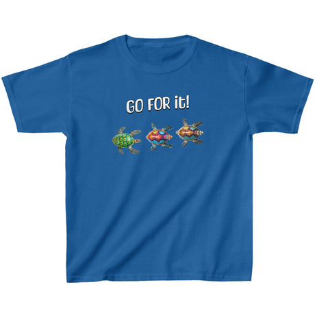 Go For It! Turtle youth t-shirt in royal blue