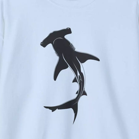 Hammerhead Shark Silhouette light blue sweatshirt design