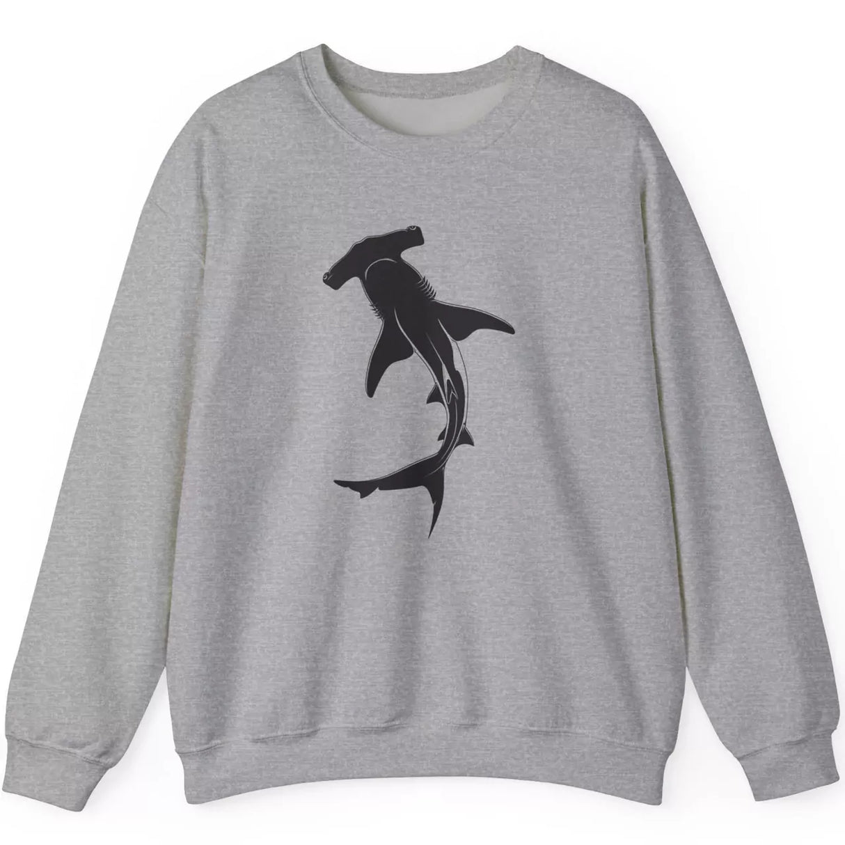 Hammerhead Shark Silhouette sport gray sweatshirt