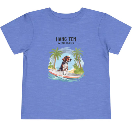 Heather Columbia blue Hang Ten With Hank toddler t-shirt