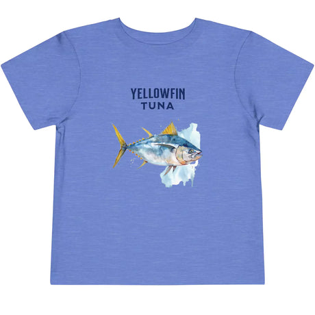 Heather Columbia blue Yellowfin Tuna Watercolor toddler t-shirt