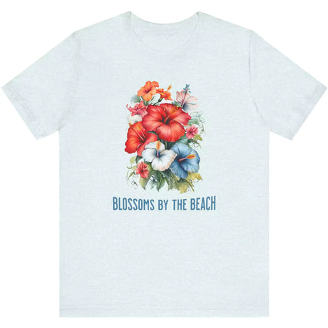 Ice blue Blossoms By The Sea Hibiscus Flowers t-shirt