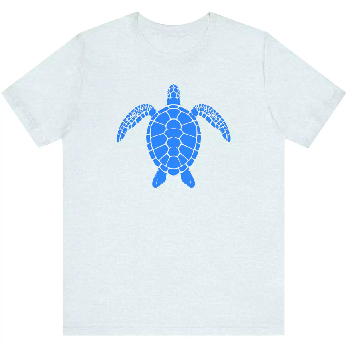 Heather ice blue Silhouette Sea Turtle t-shirt