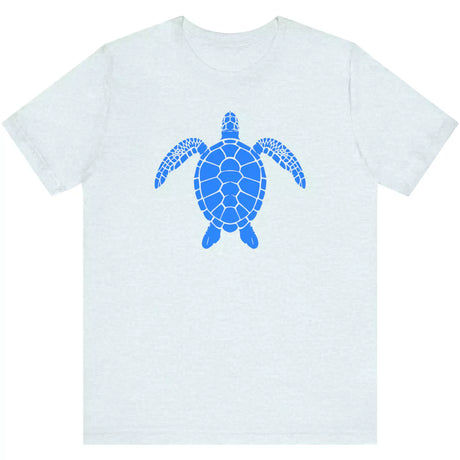 Heather ice blue Silhouette Sea Turtle t-shirt