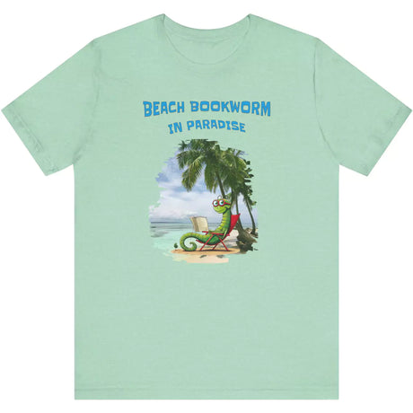 Heather mint Beach Bookworm t-shirt