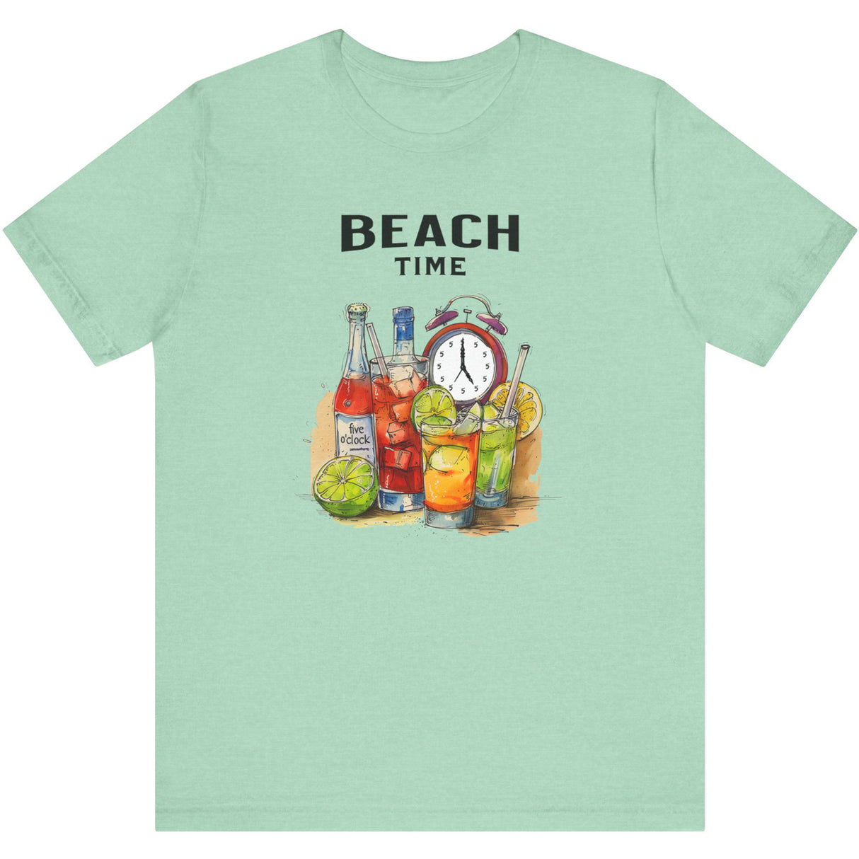 Heather mint Beach Time Always t-shirt