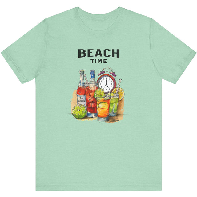 Heather mint Beach Time Always t-shirt