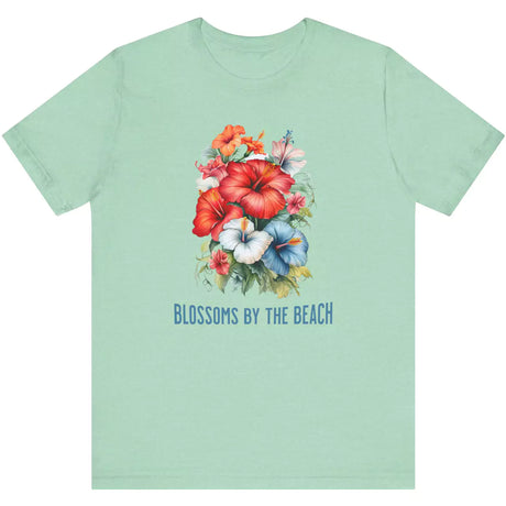 Mint green Blossoms By The Sea Hibiscus Flowers t-shirt