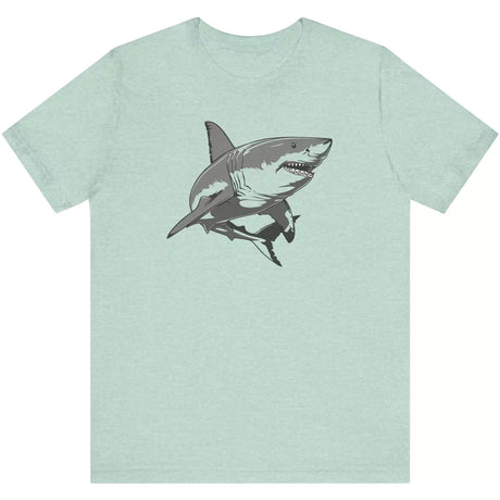 Heather Mint Great White Fearless Predator t-shirt