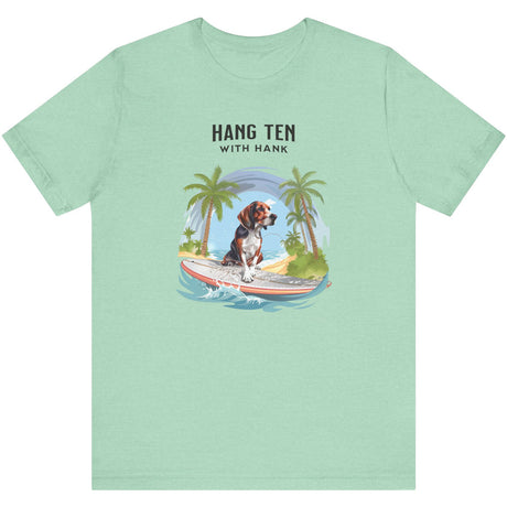 Heather Mint Hang Ten With Hank t-shirt