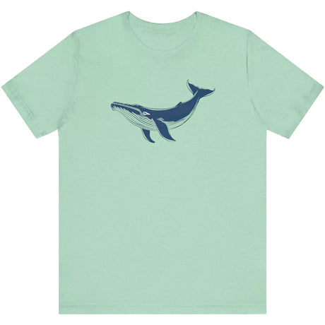 Heather Mint Majestic Blue Whale t-shirt