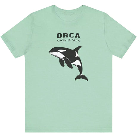 Heather Mint Orca (Orcinus Orca) t-shirt