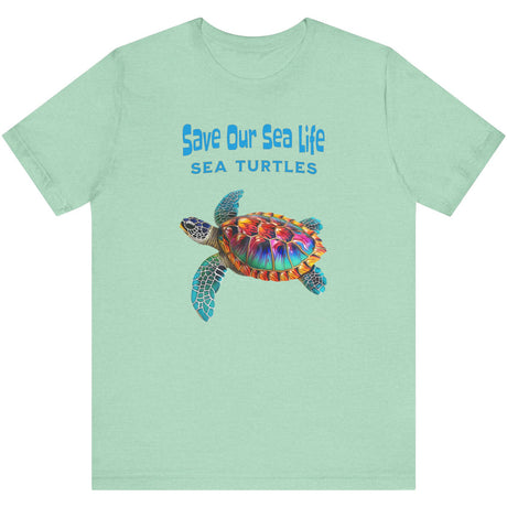 Heather Mint Save Our Sea Turtles t-shirt