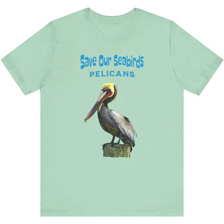 Mint Save Our Seabirds Pelicans t-shirt