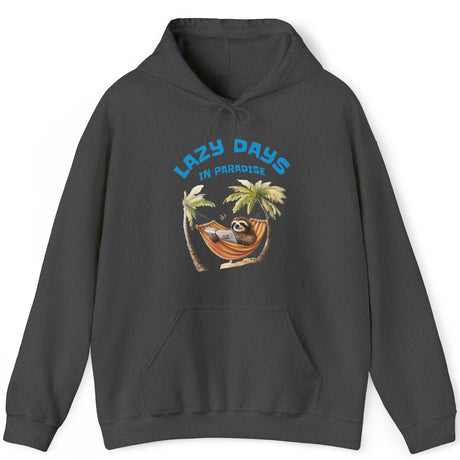 Lazy Days sloth hoodie in dark heather