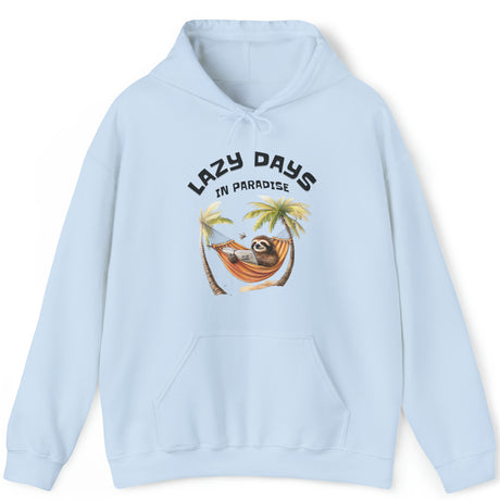 Lazy Days sloth hoodie in light blue