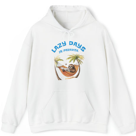 Lazy Days sloth hoodie in white