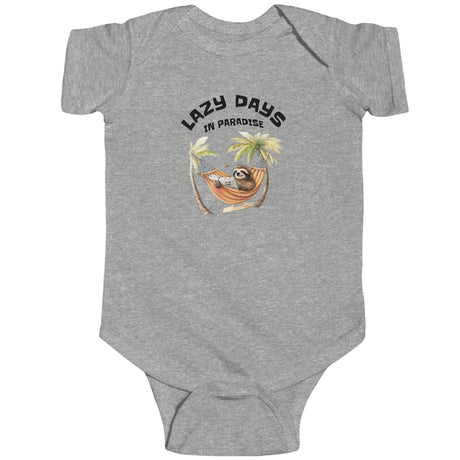 Lazy Days In Paradise bodysuit it heather gray