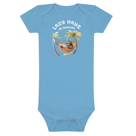 Lazy Days In Paradise Sloth Onesie in blue