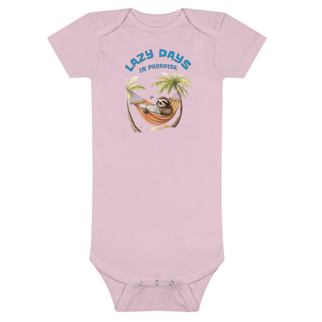 Lazy Days In Paradise Sloth Onesie in pink